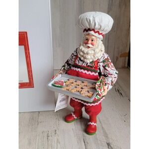 Clothtique santa baker cooking Ate tiny reindeer Dept 56 4038526 xmas figure dec